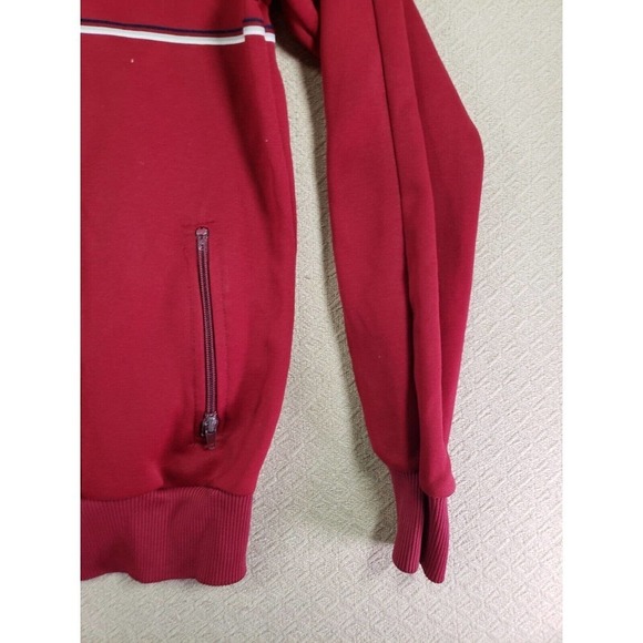 Vintage The Sports Scene Jacket Mens Medium Red Ribbed Full Zip Pockets Outdoor - Picture 3 of 11